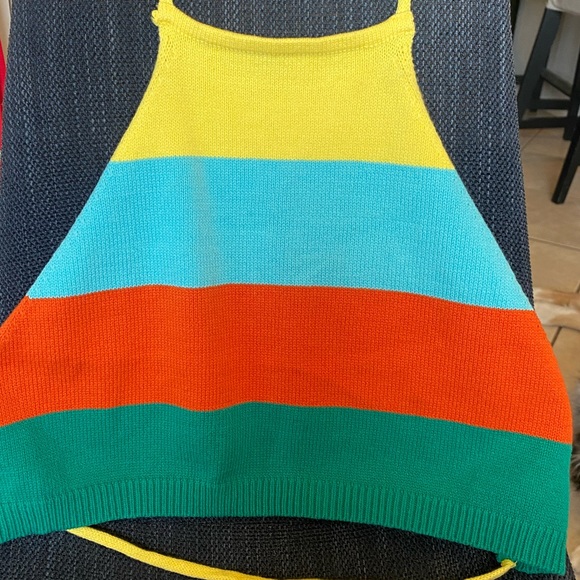 Lumiere Faygo Knit Halter Tie Tank - Picture 5 of 5